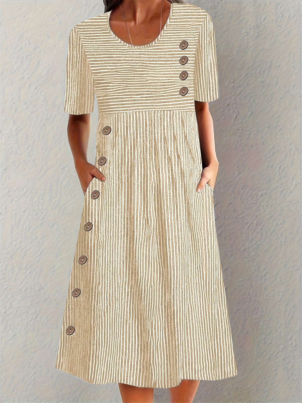 ROSALIND™ | Striped Midi Dress
