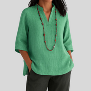ELIANA™ | Fluid Linen Blouse