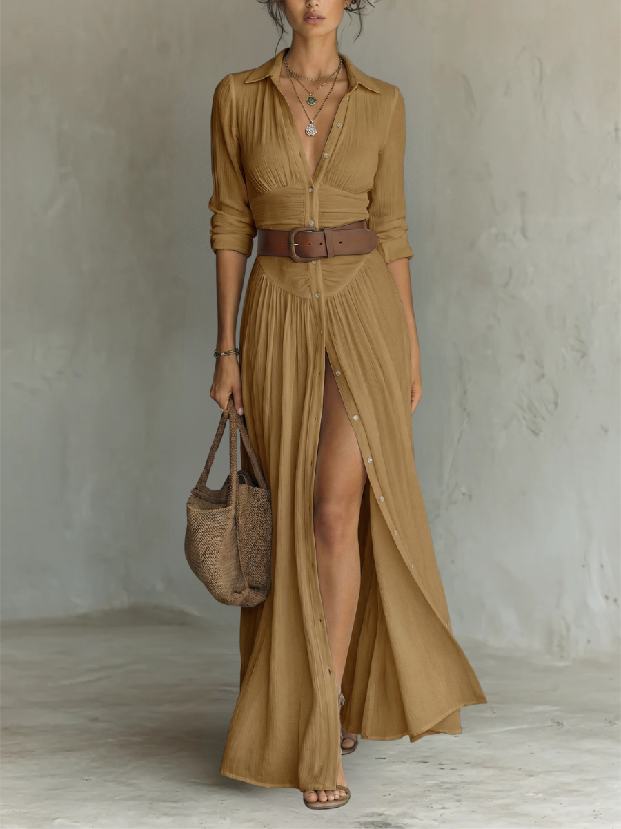 OLIVIA™ | Linen Maxi Dress