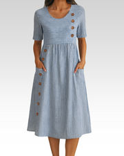 BARBARA™ | Striped Midi Dress