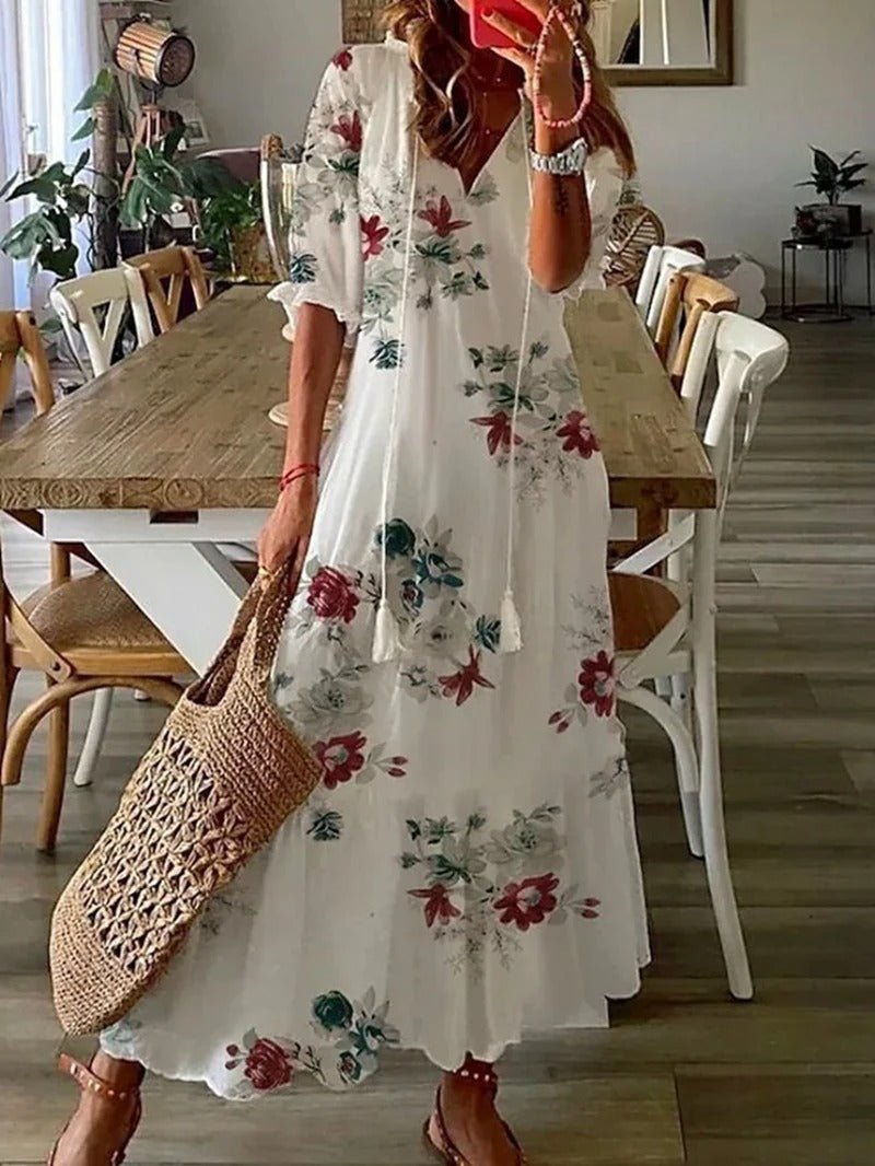 HELENA™ | Tassel-Tie Dress
