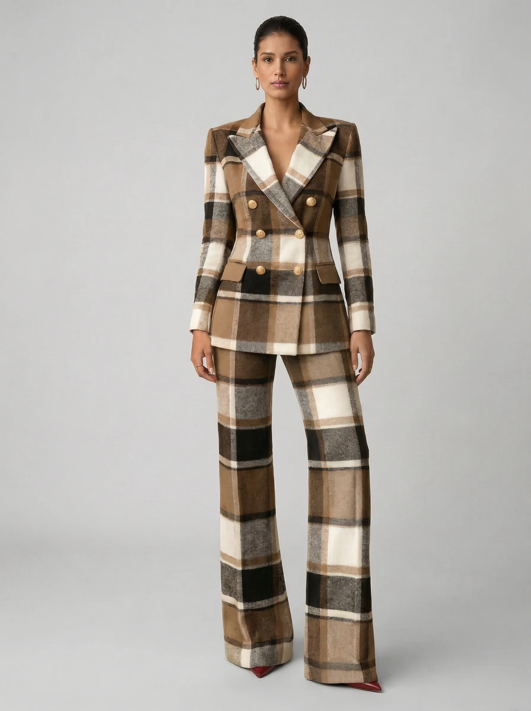 NOVEA™ | Check Blazer Set